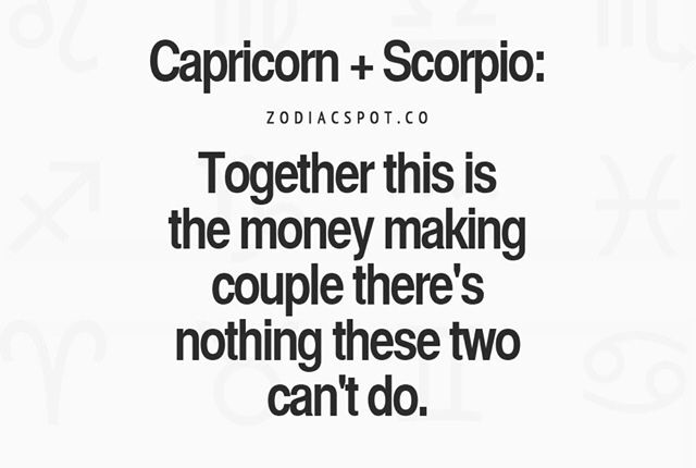 the words capricorn and scopio together in black on a white background