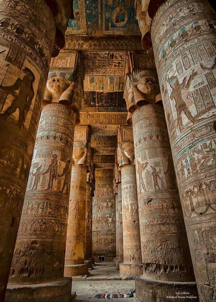 the interior of an ancient egyptian temple