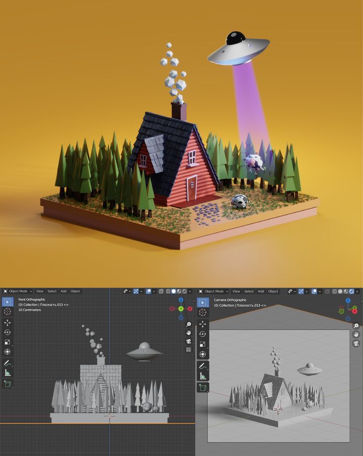 two different views of an object in the process of being made with adobe and photoshopped