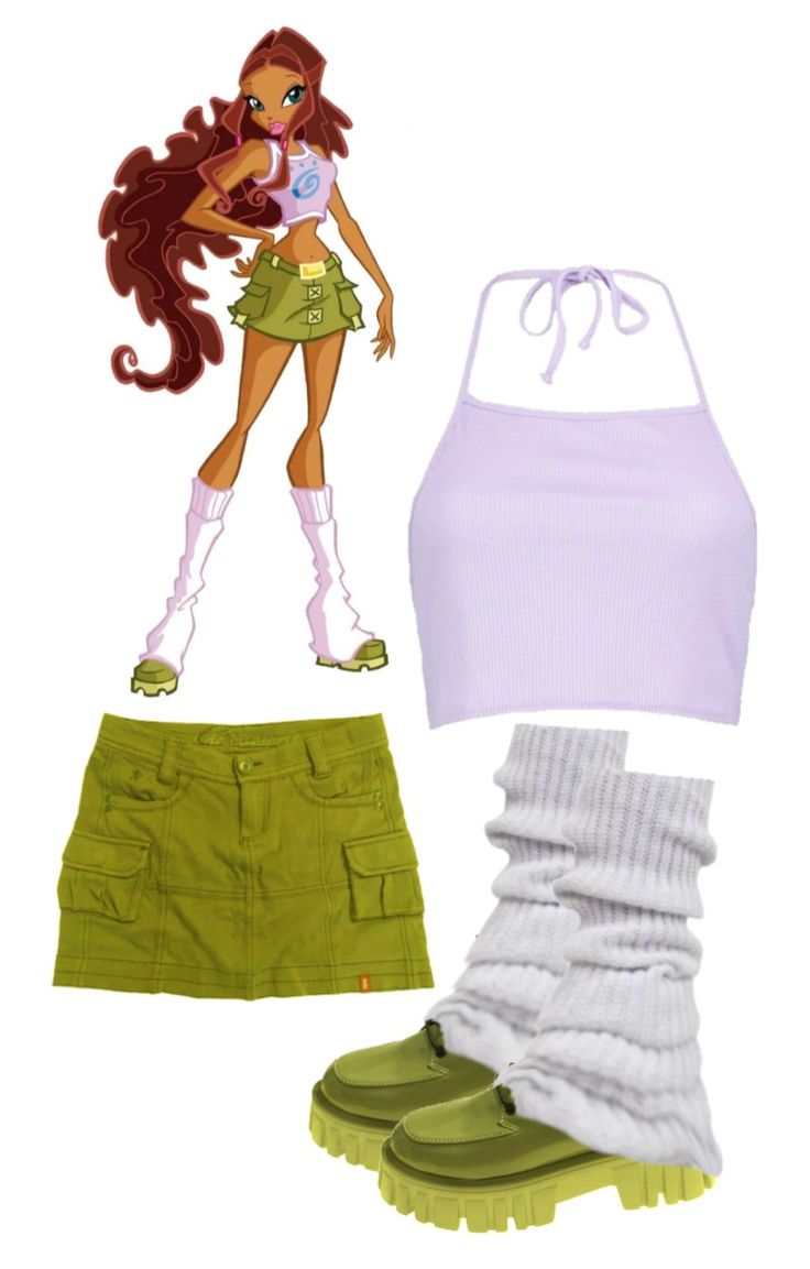 Aisha Winx Club Outfit, Outfits Inspiration Aesthetic, Aisha Winx Club, Winx Outfits, Aisha Winx, Spy Outfit, Looks Hip Hop, Pretty Halloween Costumes, Character Inspired Outfits