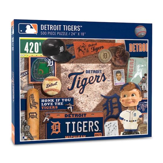 a detroit tigers jigsaw puzzle is shown