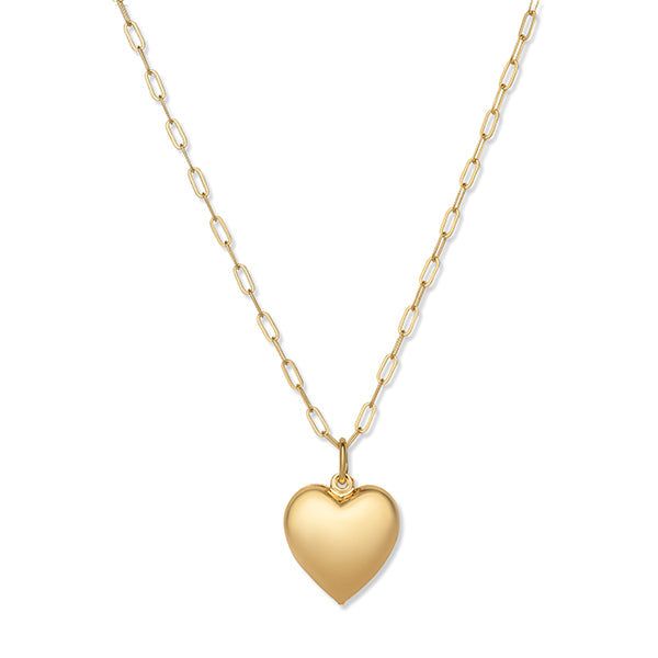 When you think Hart, think joyful jewelry. Created by Charlestonian Hart Hagerty in 2016, each piece of HART is a talisman to positivity, creating a soul-boosting experience for the modern, mindful woman. With a chain crafted is a premium gold-filled cable, this sweet, timeless necklace features the brand’s puffy heart charm on its medium cable chain. Product Details Gold-plated brass chain. Made in the U.S.A. Care Instructions Hart proudly plates her necklaces with a 14K gold finish that is mor Puffy Heart Necklace, Timeless Necklace, Custom Charm Necklaces, Puffy Heart Charms, Custom Charms, Meaningful Jewelry, Puffy Heart, Rich Girl, Shell Necklaces