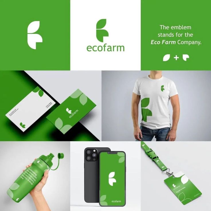 the eco farm company logo and identity design