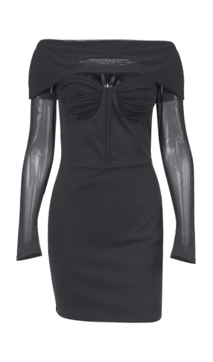 Cut Out Bodycon Mini Dress in BlackTurn heads and make a statement with our Cut Out Bodycon Mini Dress in Black. This dress is designed to accentuate your curves and make you the center of attention. The hollow design on the chest adds a touch of allure and sexiness, making you the most eye-catching girl in any crowd. The pure black color adds an air of mystery and elegance to your look.Where to Wear Romantic dinner dates Champagne with the girls Cocktail bars Party nights Key Features Gentle dr Off-shoulder Fitted Bodycon Dress For Club, Fitted Off-shoulder Mini Dress For Night Out, Off-shoulder Bodycon Dress For Night Out, Off-shoulder Fitted Bodycon Dress For Night Out, Fitted Off-shoulder Bodycon Dress For Night Out, Off-shoulder Black Bodycon Dress For Night Out, Black Off-shoulder Bodycon Dress For Night Out, Black Fitted Mini Corset Dress, Black Stretch Corset Dress For Night Out