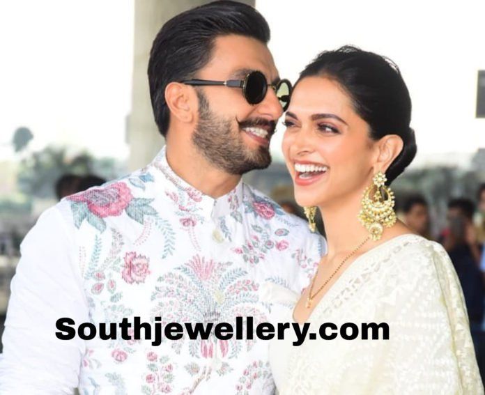 deepika padukone earrings Deepika And Ranveer, Deepika Ranveer, Mens Indian Wear, Indian Groom Wear, Wedding Dresses Men Indian, Indian Couple, Mumbai Airport, Deepika Padukone Style, Bollywood Couples