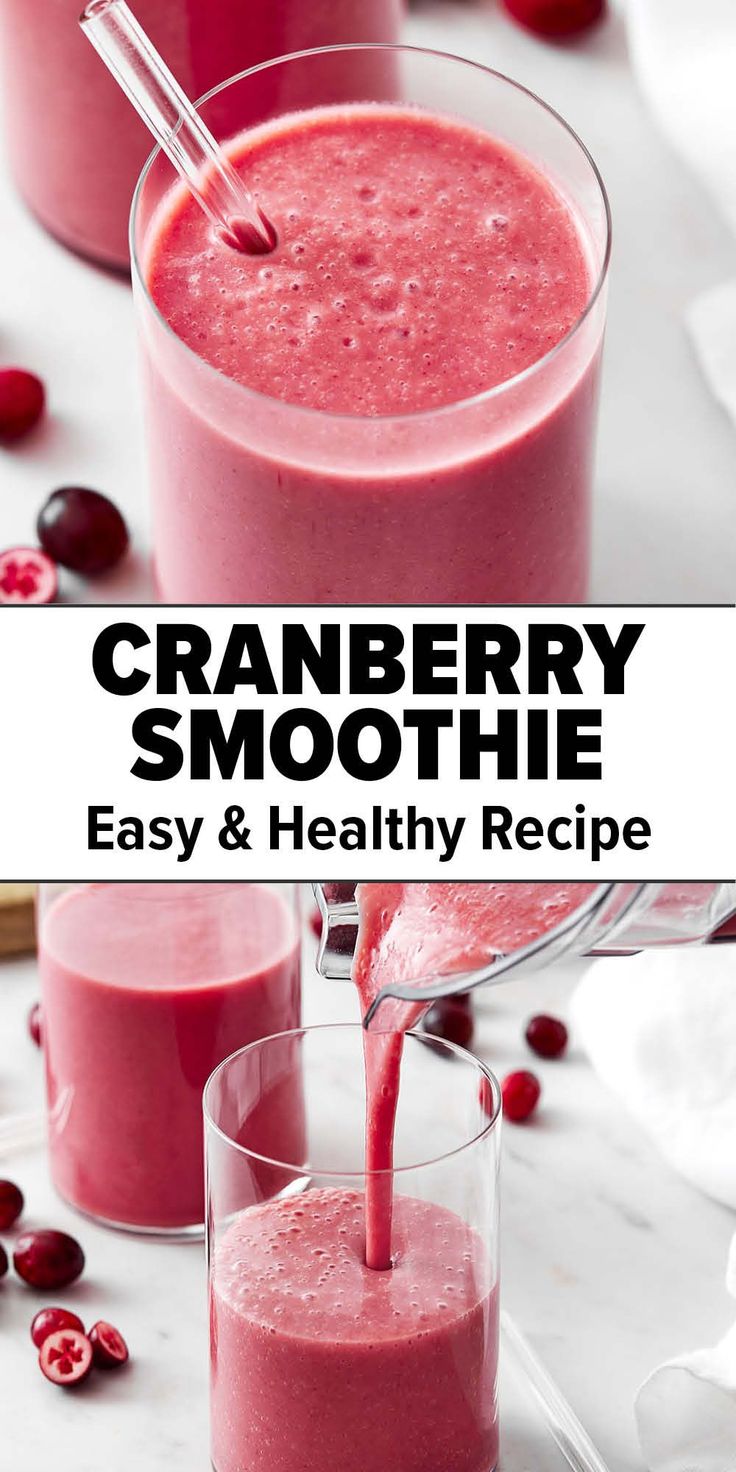 Healthy cranberry smoothie Iron Rich Smoothie Recipes, Cranberry Smoothie Recipes, Cranberry Smoothie, Cranberry Drinks, Juice Smoothies Recipes, Best Diet Foods, Best Smoothie Recipes, Breakfast Drink, Sweet Tart