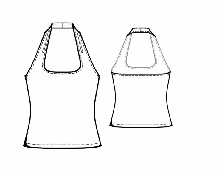 the front and back views of a women's tank top