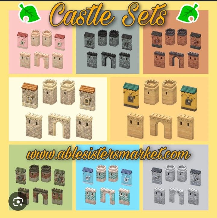 several different types of castle sets are shown