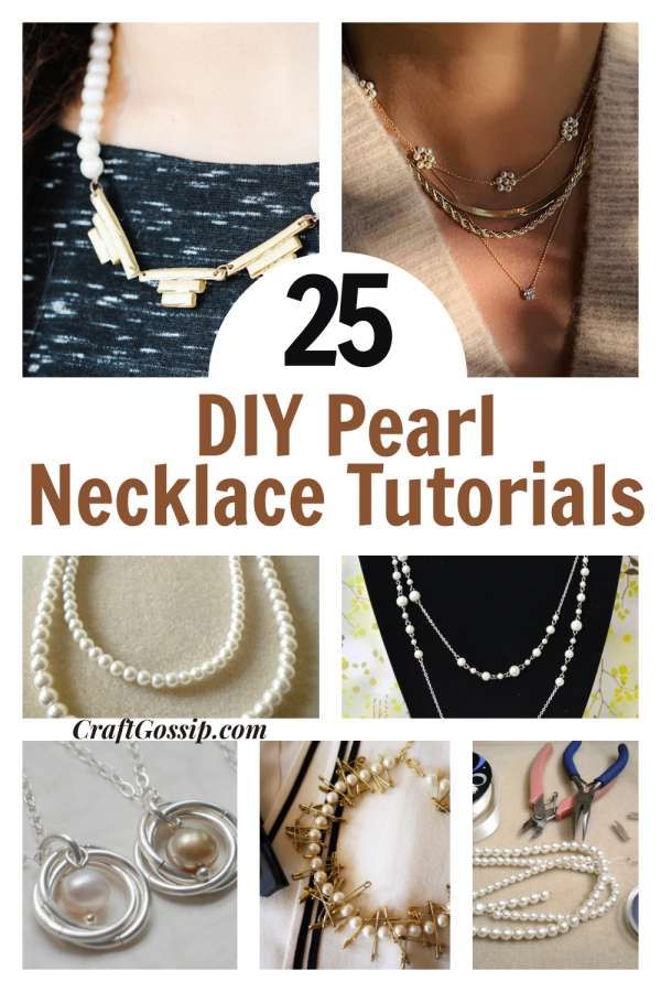 25 DIY Necklaces Made With Pearl Beads Beaded Earrings Tutorials Free Pattern, How To Style Pearl Necklace, How To Style Pearls, Pearl Necklace Tutorial, Diy Pearl Jewelry, Pearls Jewelry Diy, Beaded Horseshoe, Diy Pearl Necklace, Diy Necklaces Tutorial