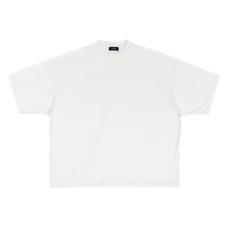 Galore Garments Collection: Crafted from premium 260 GSM fabric, this unisex tee features a slightly oversized cropped fit that fits every body type. See shipping and size guide below. Made-to-order. Classic Oversized T-shirt For Summer, Classic Oversized Summer T-shirt, White Drop Shoulder Top For Streetwear, Oversized Classic Summer T-shirt, Minimalist Relaxed Fit Tops For Streetwear, Oversized White Top For Streetwear, White Graphic Tee With Short Sleeves, Oversized White T-shirt, White Basic Style T-shirt With Short Sleeves