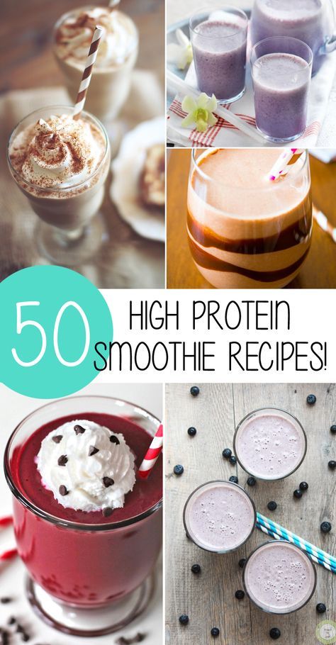 the top 50 high protein smoothie recipes