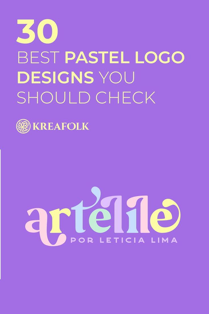 the best pastel logo designs you should check kreafok, por leticia lima