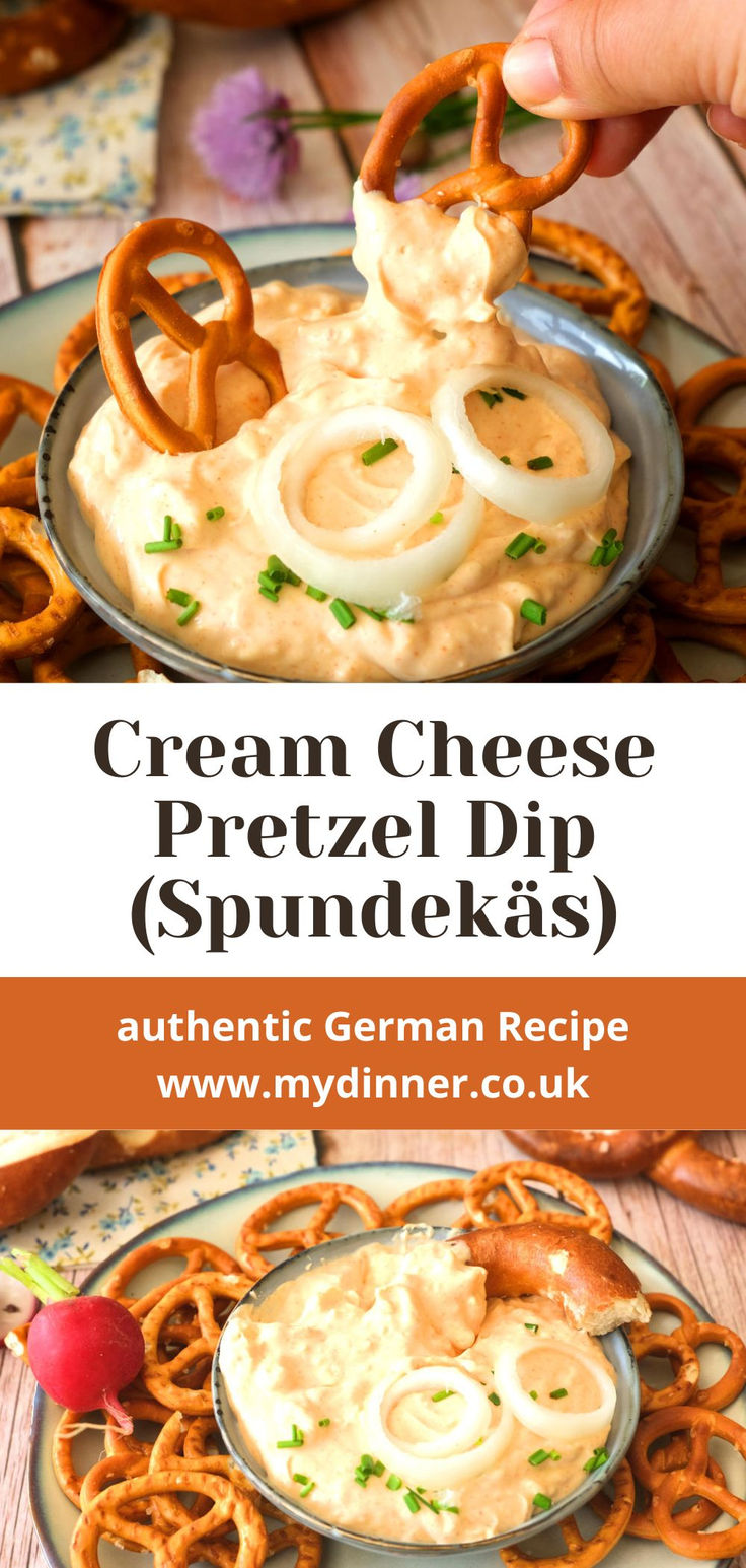 Pretzel Dip with Pretzels Savory Pretzel Dip, German Pretzel Dip, Horseradish Mustard Dip For Pretzels, Cheesy Pretzel Dip, German Dip Recipes, Cream Cheese Dip For Soft Pretzels, Dots Pretzel Dip, Best Pretzel Dip, Appetizers Using Cream Cheese