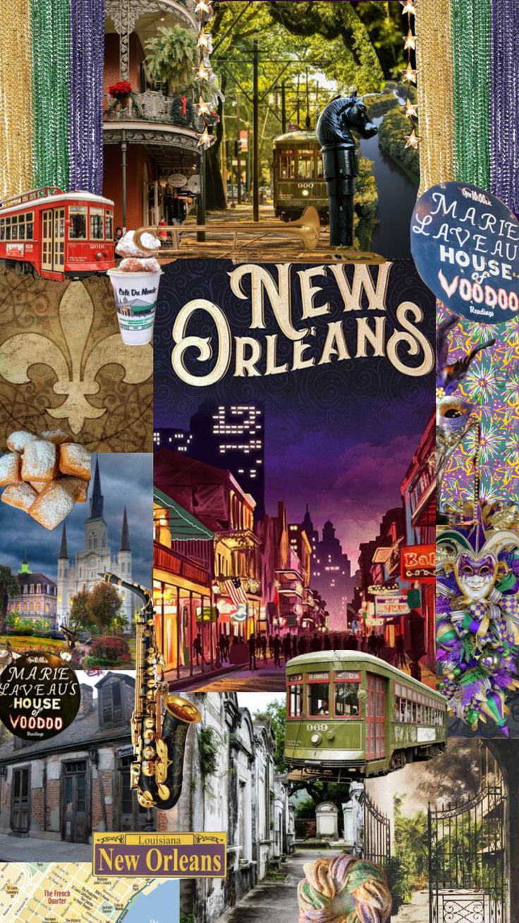 a collage of new orleans images and pictures