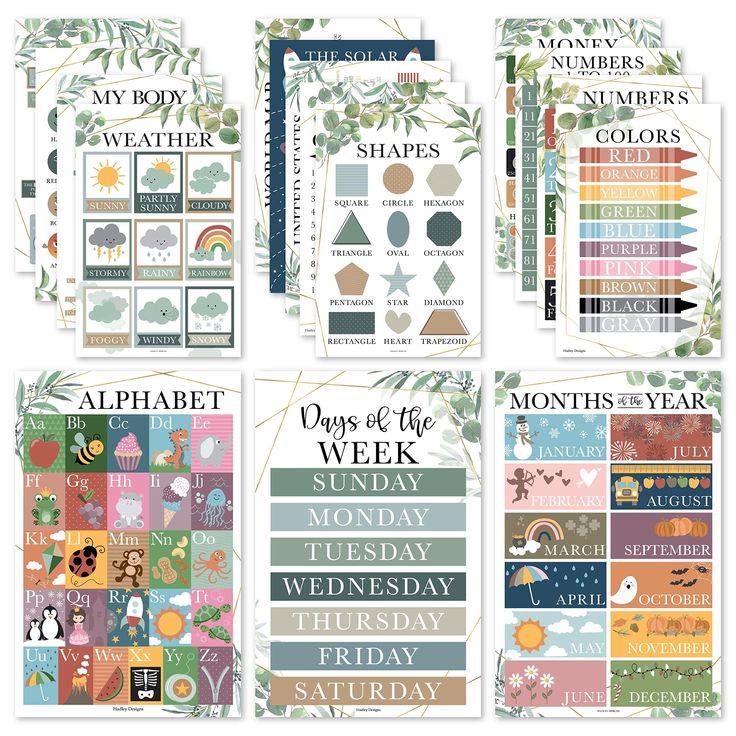 the months of the week planner stickers are shown in four different colors and sizes