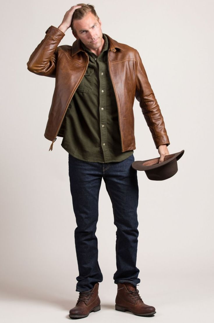 Route 66 Italian Calfskin Leather Jacket | Overland Modern Fitted Brown Leather Jacket, Fall Leather Single Breasted Biker Jacket, Leather Single Breasted Biker Jacket For Fall, Single Breasted Leather Biker Jacket For Fall, Classic Fall Biker Jacket With Leather Lining, Classic Leather-lined Biker Jacket For Fall, Fall Biker Jacket With Leather Lining And Long Sleeves, Classic Leather Jacket With Leather Lining For Fall, Leather Lined Long Sleeve Biker Jacket For Fall