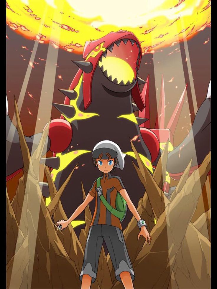 a cartoon character is standing in front of a giant monster with his hands on his hips