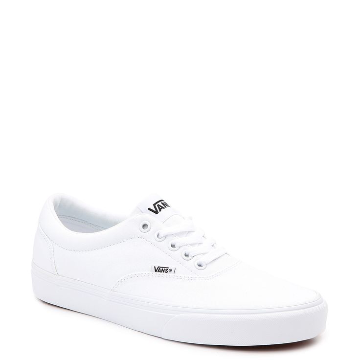 Vans-Doheny Sneaker - Men's Stay right on trend with the men's Doheny sneaker from Vans. With a bright white hue, this low-top will upgrade your street style. Classic White Canvas Shoes With Laces, White Vans Canvas Shoes For Skateboarding, White Casual Canvas Shoes For Streetwear, Casual White Canvas Shoes For Streetwear, Urban White Canvas Shoes With Vulcanized Sole, Vans White Sneakers With Rubber Sole, White Vans Canvas Shoes With Laces, White Canvas Shoes With Vulcanized Sole For Skateboarding, White Vans Canvas Shoes