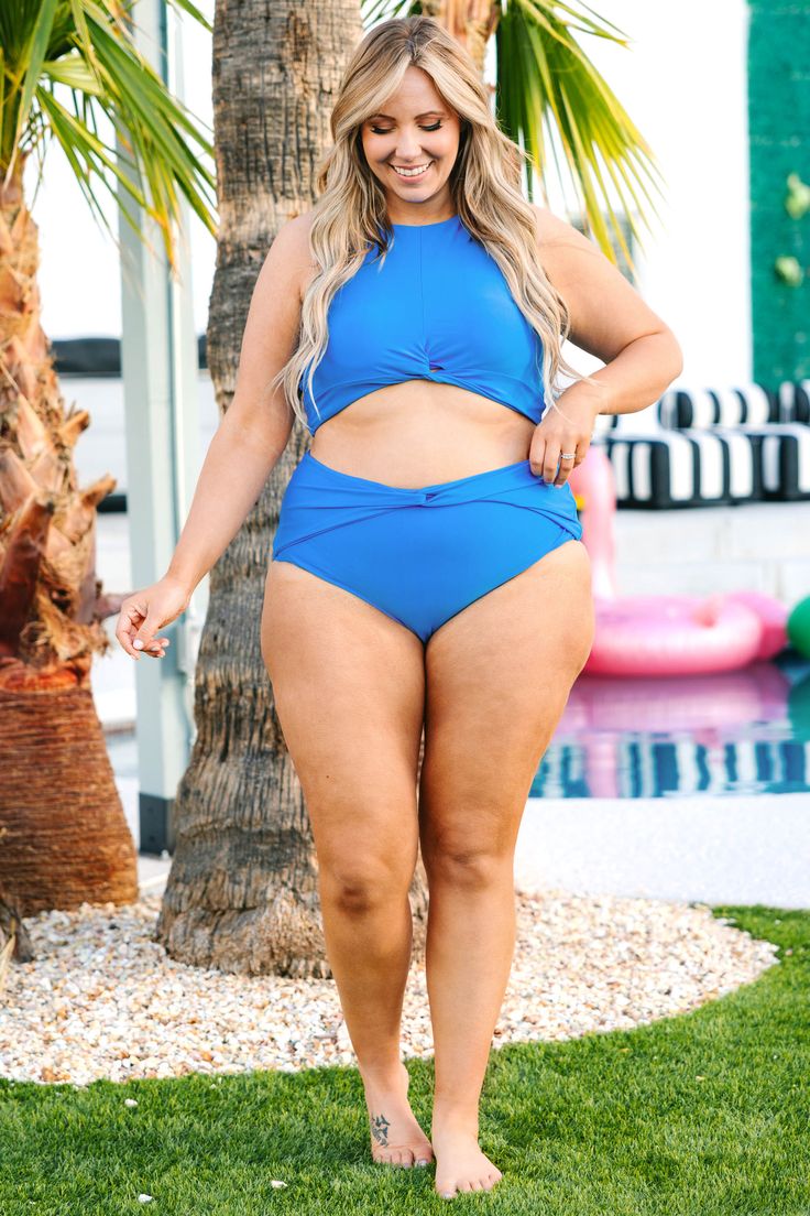 Swim in style in this cutie! The gorgeous blue color will have all eyes on you and the high waisted style will keep you secured and comfy! Style this with the matching top and some sandals for a chic pool or beach look! Blue High Waist Swimwear For The Beach, Blue High Waist Swimwear For Summer, Trendy Light Blue Swimwear For Beach, Trendy Light Blue Swimwear For The Beach, Summer High Waist Blue Swimwear, High Waist Blue Swimwear For Summer, Trendy Blue Swimwear For Pool, Trendy Blue Swimwear For Poolside, Casual Blue High-waisted Swimwear