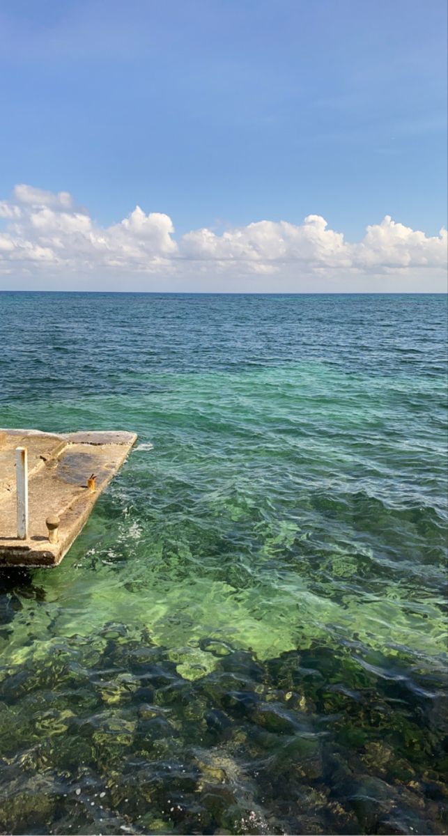 the water is so clear that it appears to be crystal blue and green in color