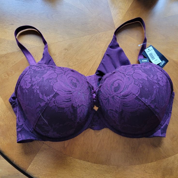 Brand New With Tags Torrid Purple/Plum Push Up Plunge Bra. Size Is 42dd. It Has A Criss Cross In The Front And Lace All Throughout. Cheap Purple Bra With Built-in Bra, Purple Underwire Bra With Medium Bust Support, Purple Fitted Bra With Removable Pads, Fitted Purple Bra With Removable Pads, Purple Full Coverage Bra With Padded Cups, Elegant Purple Bra With Lined Body, Elegant Partially Lined Purple Bra, Elegant Purple Lined Bra, Purple Underwire Bra Partially Lined