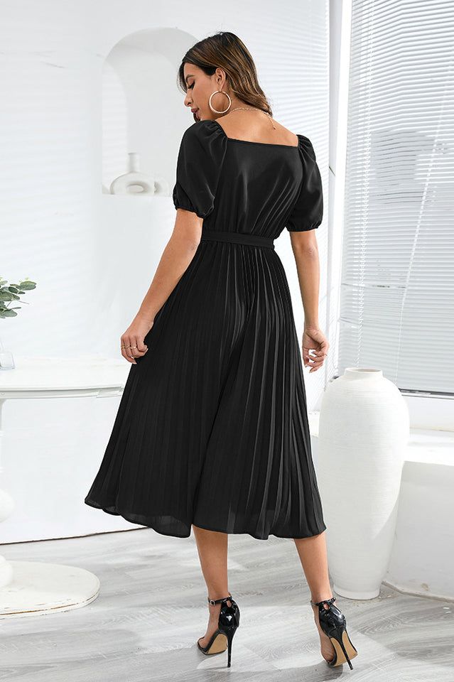 DetailsMidi dress in surplice neckline. short sleeves. pleated details. tie-belt waist. solid colour and a midi length. Style this dress with any solid sandals or tie-up mules and a handbag.â€?Surpliceâ€?Short sleevesâ€?Tie-belt waist & pleated detailsâ€?Solid colourâ€?Midi lengthFabric Composition95% Polyster. 5% SpandexWash CareMachine WashSize Chart 🌸 US UK/AU EU S 2-4 6-8 34-36 M 4-6 10-12 36-38 L 6-8 12-14 38-40 XL 8-10 16-18 40-42 2XL 12-14 18-20 42-44 Solid V-neck Plain Midi Dress, Solid Color V-neck Midi Dress, Formal Short Sleeve Solid Color Maxi Dress, Short Sleeve Solid Color Maxi Dress For Formal Occasions, Formal Short Sleeve Maxi Dress In Solid Color, Elegant Plain Maxi Dress Short Sleeve, Solid Color Belted V-neck Midi Dress, Solid Maxi Dress With Tie Waist And Short Sleeves, Belted Midi Dress With V-neck