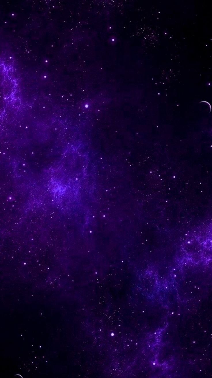 the purple space is filled with stars