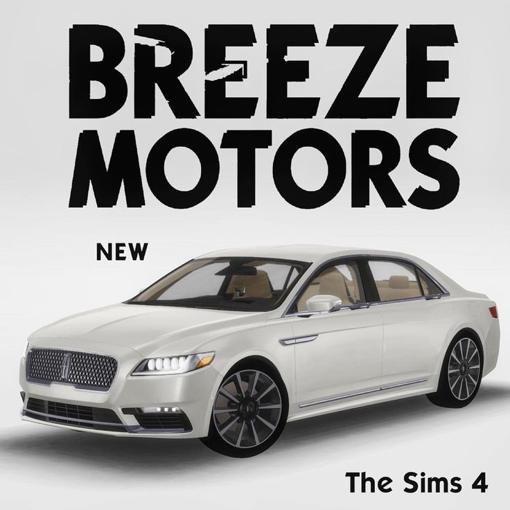 a white car with the words breezeze motors next to it