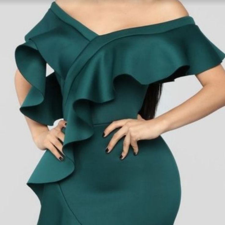 Fashion Nova Sorry The Picture Won't Load Correctly Elegant Green V-neck Ruffle Dress, Flirty Green Mini Dress With Ruffles, Chic Green Mini Length Ruffle Dress, Green Chic Ruffle Mini Dress, Chic Green Mini Ruffle Dress, Chic Green Mini Dress With Ruffle Hem, Fitted Green Ruffle Dress For Spring, Green Ruffled Midi Dress For Party, Green Ruffled Evening Mini Dress