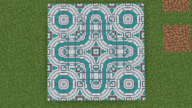 an aerial view of a pattern in the game, which is made up of squares and rectangles