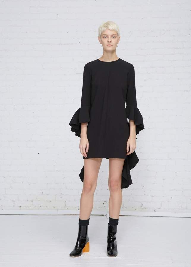 Ellery Dress, Frilled Sleeves, Frill Sleeves, No Frills, New Arrivals, Normcore, Stitching, Mini Dress, Cross Stitching