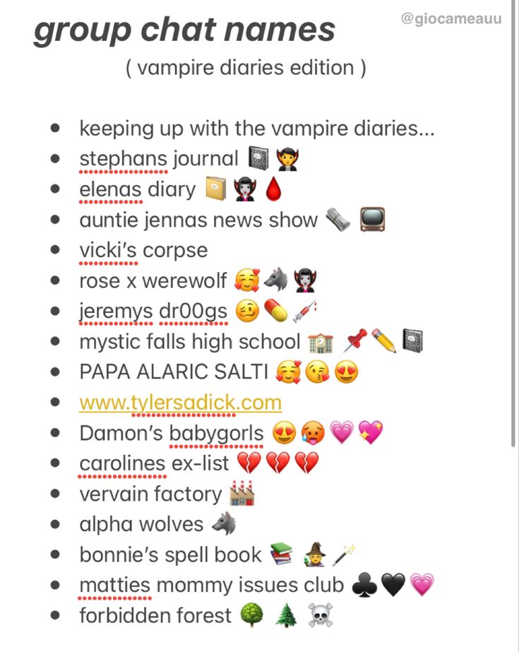 the group chat names list is shown in this screenshote, which includes several different emoticions