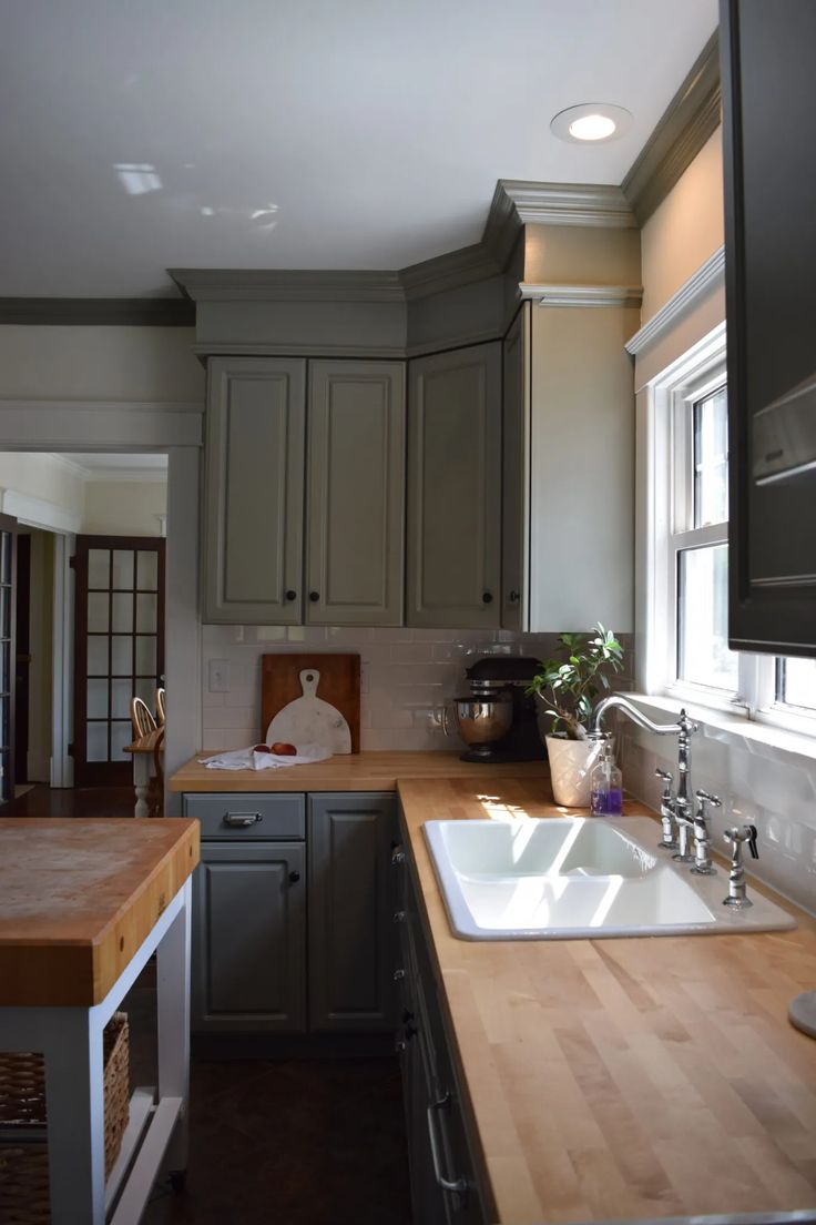 the kitchen is clean and ready for us to use in its new owner's home