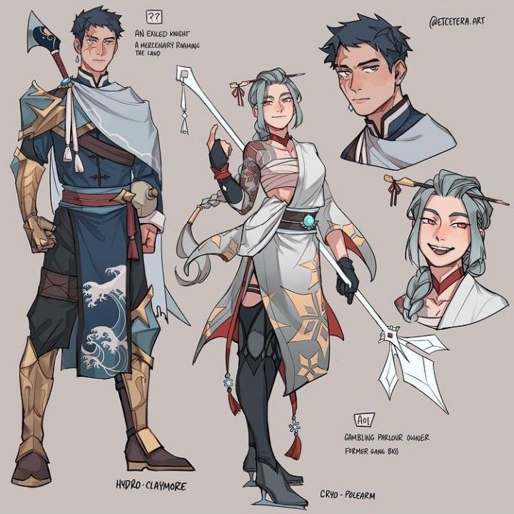 the concept art for an upcoming video game, fire emblems and character design by person