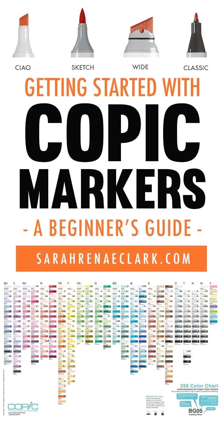 the cover of getting started with copic markers, a beginner's guide