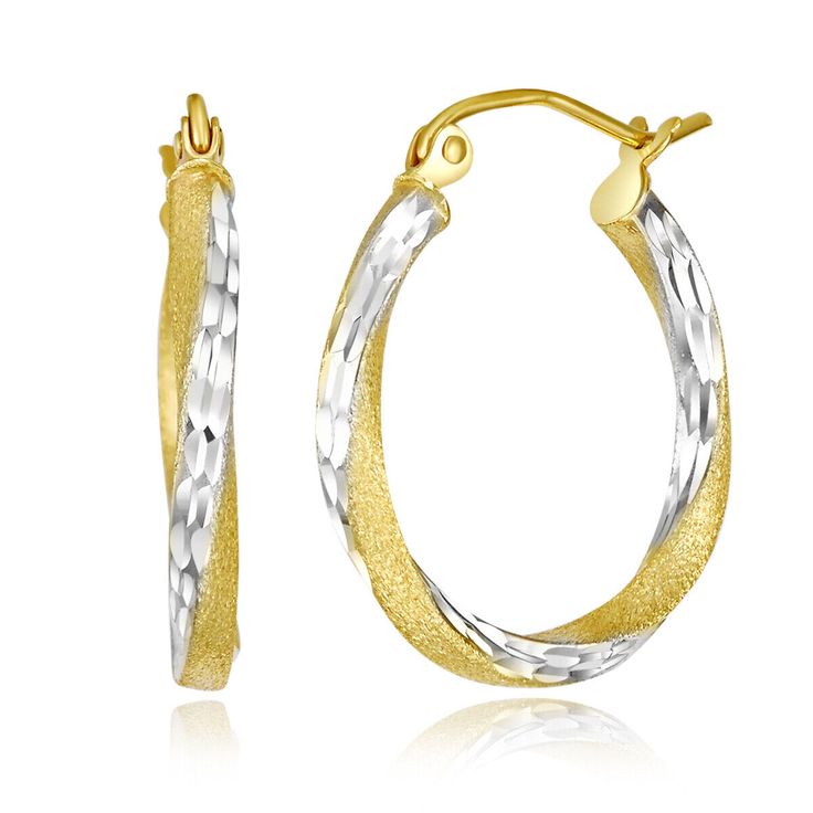 Wellingsale 14k Two Tone Gold Diamond Cut 2.6mm Hoop Earrings (20 x 20 mm) Item Type: Hoop Earrings Style: Hoop Gender: Womens Brand: Wellingsale Metal: White And Yellow Gold Total Metal Weight: 1 Grams Metal Purity: 14k Back Finding: Hinge With Notched Post Main Stone: No Stone Modified Item: No Item Width: 20mm Item Height: 20mm WELLINGSALE Features: 1. Stunning High Polished Finish 2. Made using only the most premium and pure materials 3. Non tarnish, Stunning Color 4. Comfortable Wearing 6. Formal Hoop Huggie Earrings With Ear Wire, Small Hoop Diamond Cut Earrings For Anniversary, Small Hoop Diamond Cut Earrings, Hinged Hoop Earrings For Anniversary, 14k White Gold Hoop Earrings With Ear Wire, Small Hoop Hinged Earrings For Anniversary, Fine Jewelry Small Hoop Earrings With Diamond Cut, Modern Small Hoop Diamond Cut Earrings, Formal Small Hoop Diamond Cut Earrings