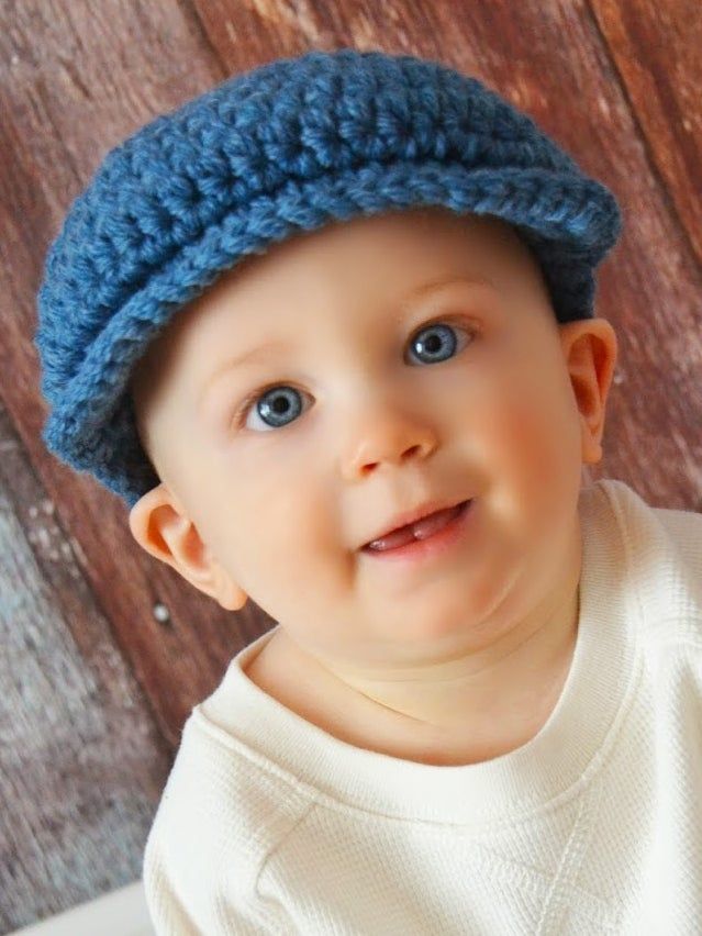 6 to 9 Month Denim Blue | Irish wool Donegal newsboy hat, flat cap, golf hat | newborn, baby, toddler, boy, & men's sizes by Two Seaside Babes Fall Photo Shoots, Baby Hat Crochet, Crochet Baby Cap, Crochet Caps, Irish Tweed, Baby Winter Hats, Boyfriend Crafts, Hat Tutorial, Newsboy Hat