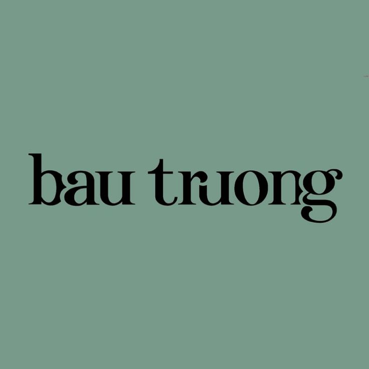 the word bautrong written in black on a green background