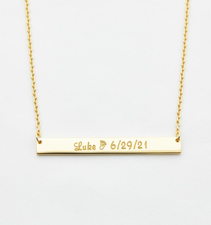 The best bar necklace that you can engrave. Customize with names, initials, coordinates and more. Made to carry what matters most. Available in sterling silver, gold over sterling silver, and solid gold.
Find more personalized necklaces and bar bracelet by RELLERY. Custom Name Nameplate Jewelry For Anniversary Gift, Classic Personalized Rectangular Pendant Charm Necklace, Minimalist Rectangular Jewelry For Valentine's Day, Minimalist Rectangular Valentine's Day Jewelry, Classic Nameplate Jewelry For Anniversary Gift, Personalized Silver Bar Necklace As A Gift, Personalized Nameplate Necklace For Anniversary Gift, Personalized Nameplate Necklace For Anniversary, Personalized Gold Bar Necklace Gift