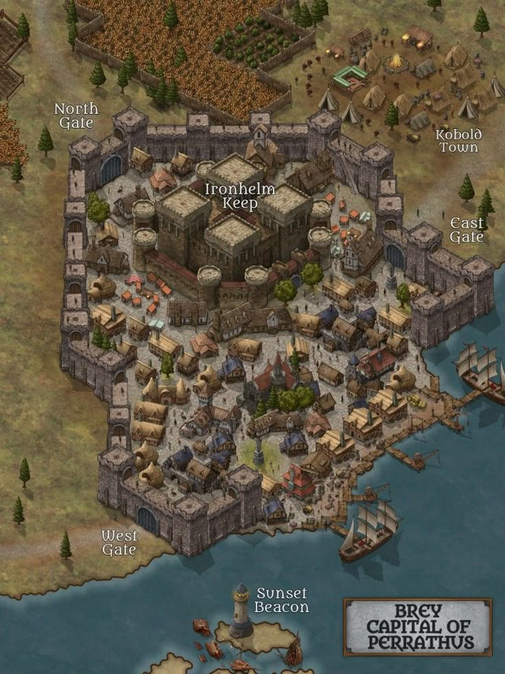 an image of a map that shows the location of several different towns and towns in this game