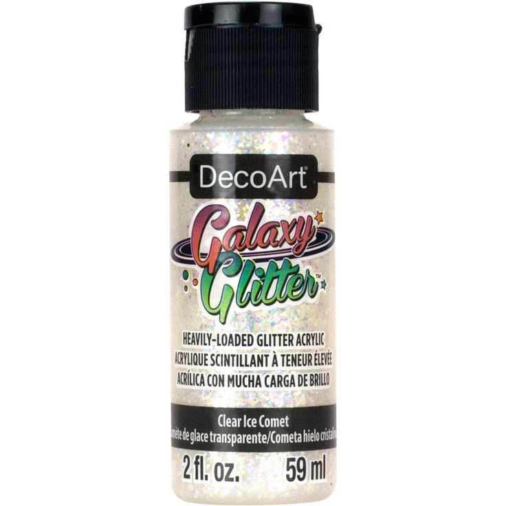 decoart galaxy glitter paint 2oz bottle