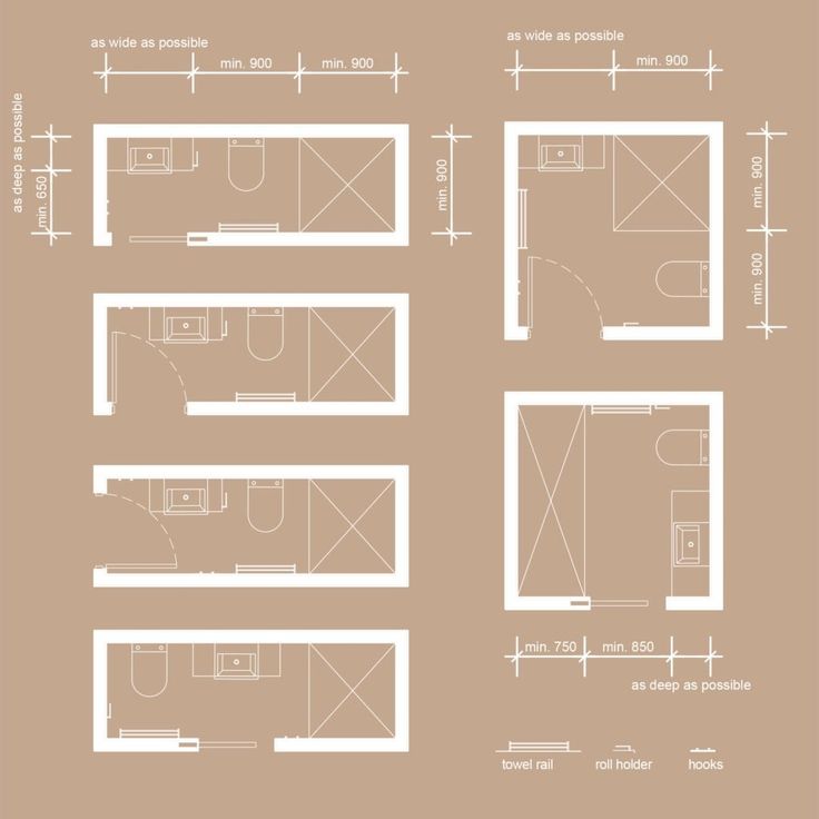 the floor plan for an apartment with three bathrooms and two separate areas, including a bathroom