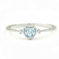 rosegal Jewelry Wedding Rings, Silver Jewelry Fashion, Wedding Band Sets, Aquamarine Rings, Sapphire Engagement, Blue Heart, Engagement Rings Sapphire, Blue Rings, Crystal Rings