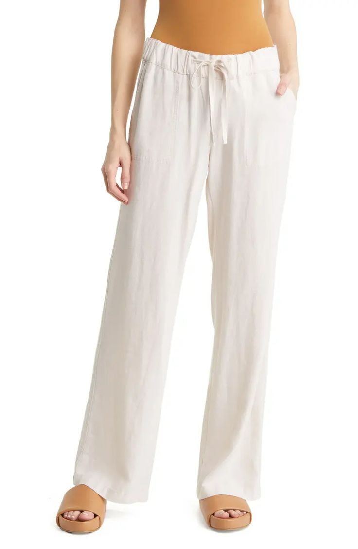 Caslon® Linen Blend Pants | Nordstrom Linen Blend Pants, Outfits Spring, Striped Linen, Live In The Now, Inspiration Style, Style Summer, Linen Pants, New Wardrobe, Outfits Summer