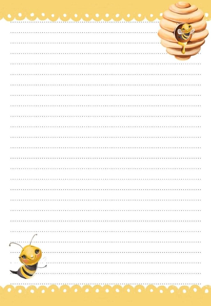 a paper with a bee and a honeycomb on it