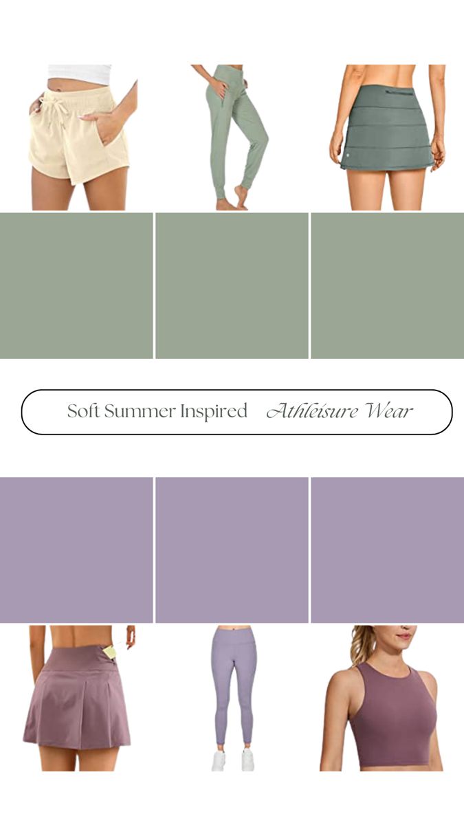 Soft Summer Athleisure, Summer Gym Outfit, Aesthetic Athleisure, Summer Sports Outfits, Summer Workout Outfits, Soft Summer Palette, Athleisure Summer, Summer Athletic, Summer Palette