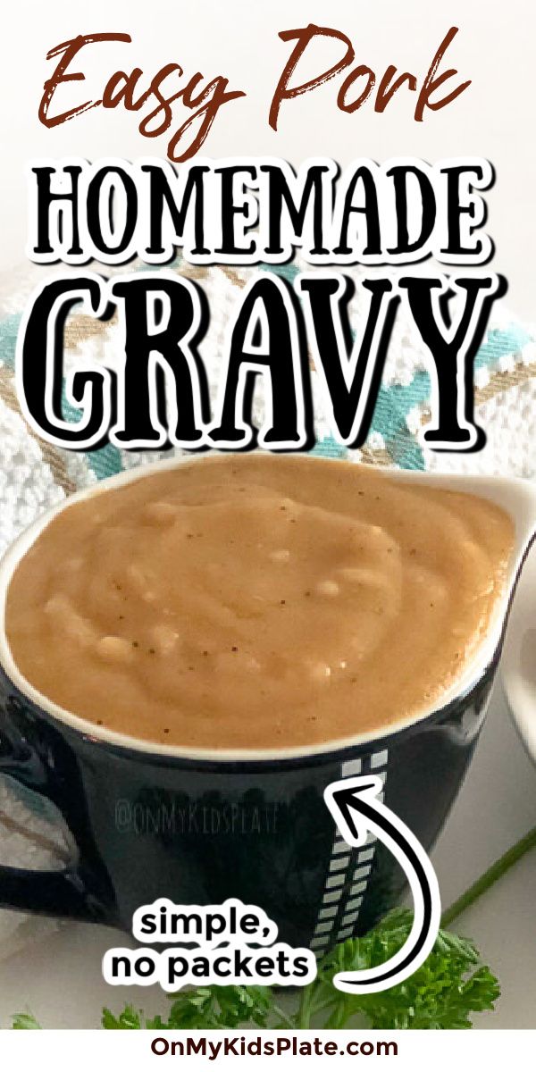 easy pork homemade gravy recipe in a mug