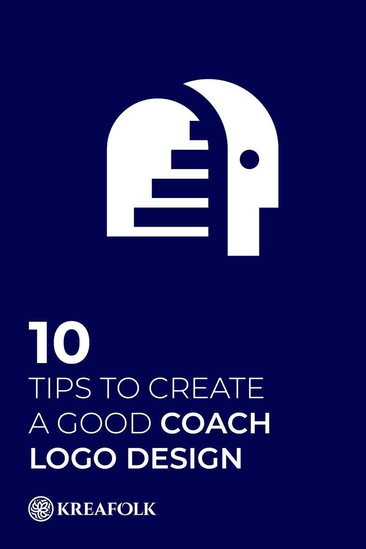 a blue background with white text that says 10 tips to create a good coach logo design