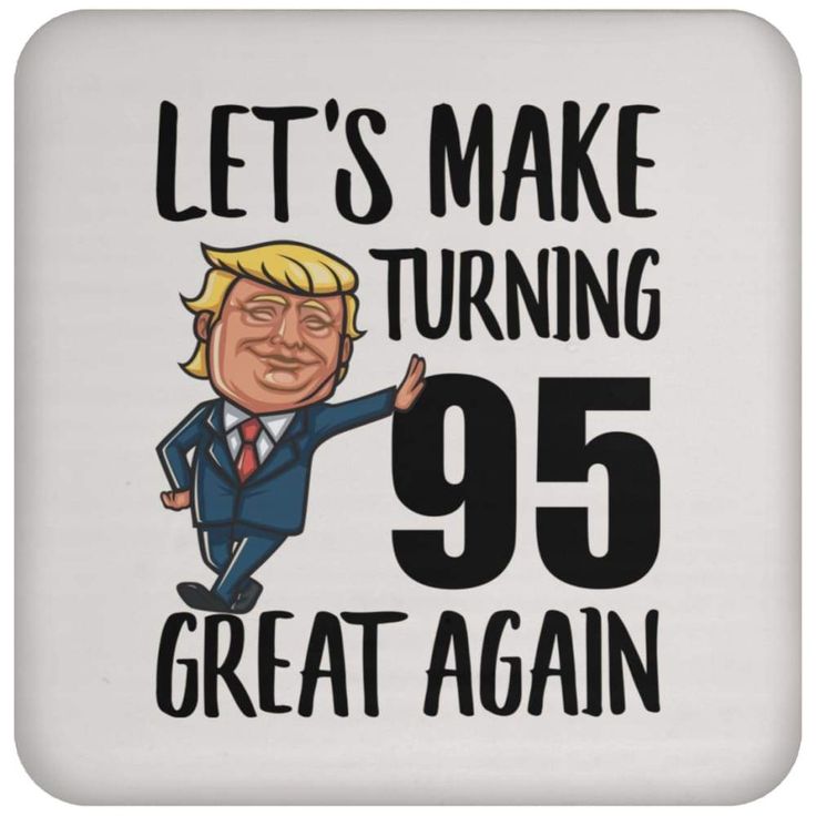 a magnet that says, let's make turning 50 great again with an image of donald