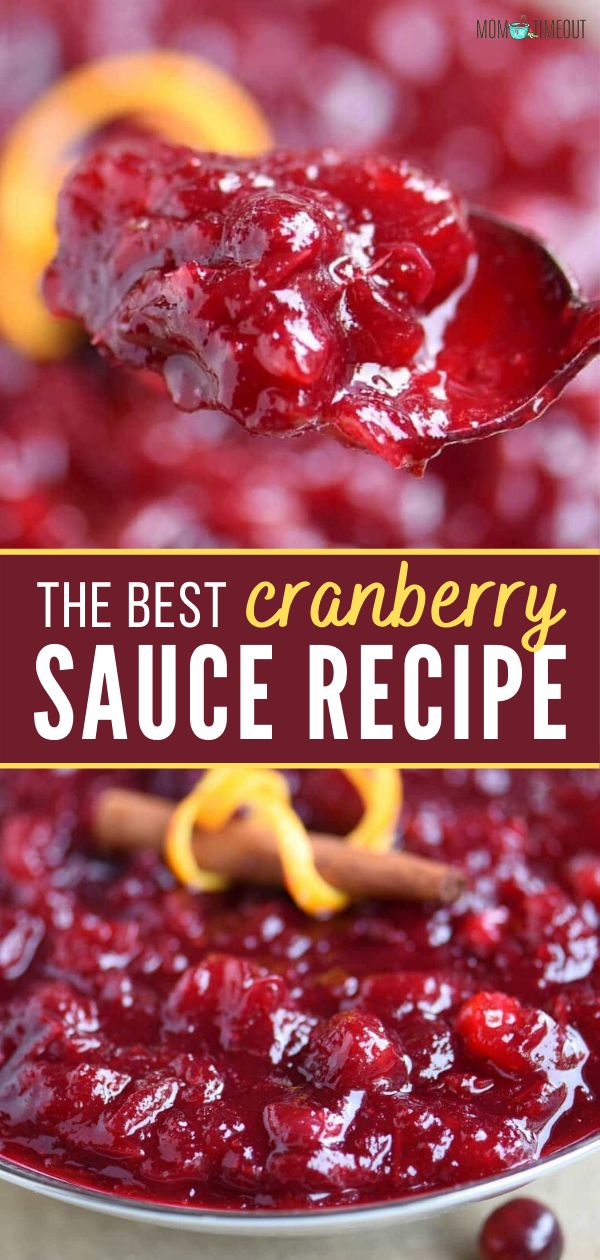 the best cranberry sauce recipe on a spoon